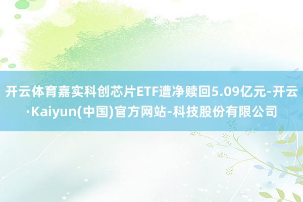 开云体育嘉实科创芯片ETF遭净赎回5.09亿元-开云·Kaiyun(中国)官方网站-科技股份有限公司