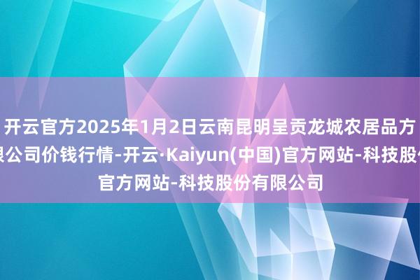 开云官方2025年1月2日云南昆明呈贡龙城农居品方向股份有限公司价钱行情-开云·Kaiyun(中国)官方网站-科技股份有限公司