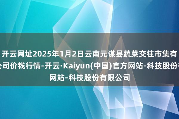开云网址2025年1月2日云南元谋县蔬菜交往市集有限包袱公司价钱行情-开云·Kaiyun(中国)官方网站-科技股份有限公司