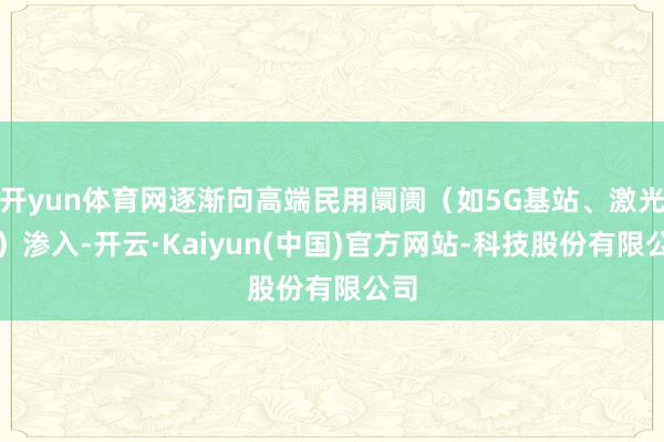 开yun体育网逐渐向高端民用阛阓(如5G基站、激光器)渗入-开云·Kaiyun(中国)官方网站-科技股份有限公司