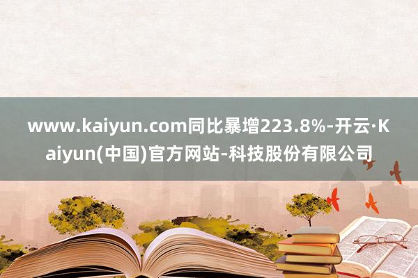 www.kaiyun.com同比暴增223.8%-开云·Ka