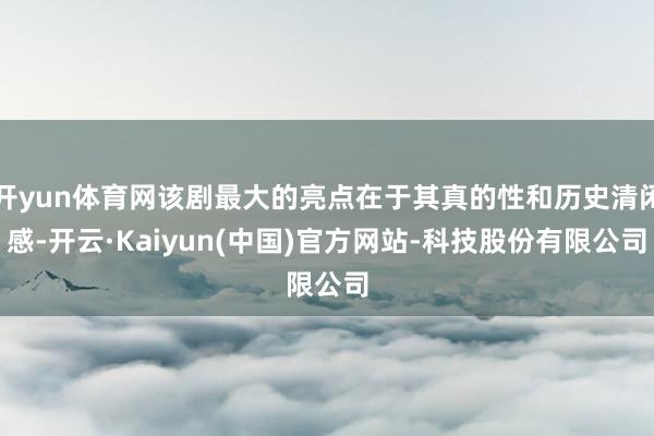 开yun体育网该剧最大的亮点在于其真的性和历史清闲感-开云·Kaiyun(中国)官方网站-科技股份有限公司