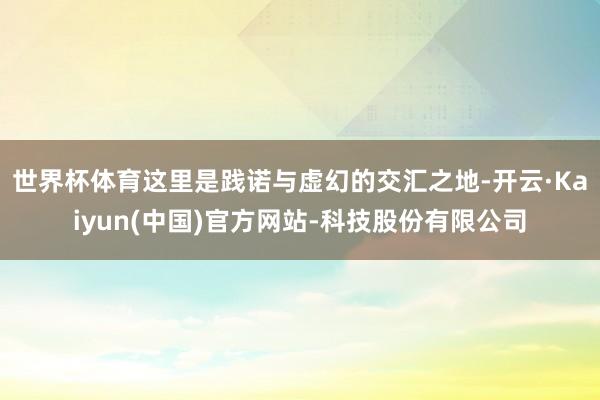 世界杯体育这里是践诺与虚幻的交汇之地-开云·Kaiyun(中