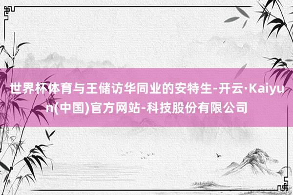 世界杯体育与王储访华同业的安特生-开云·Kaiyun(中国)官方网站-科技股份有限公司