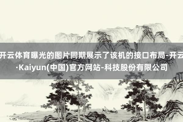 开云体育曝光的图片同期展示了该机的接口布局-开云·Kaiyun(中国)官方网站-科技股份有限公司